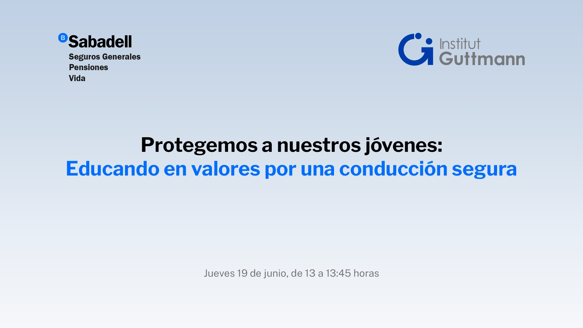 Imagen de la portada de la charla para concienciar a los jóvenes sobre el peligro de la conducción temeraria.