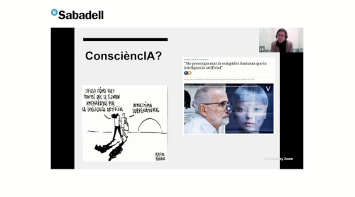 Imagen de la charla sobre inteligencia artificial en la sociedad.