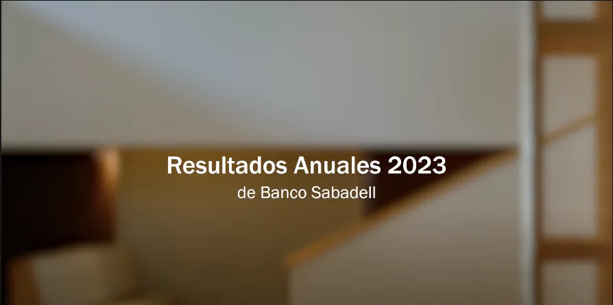 Imagen sobre los resultados anuales de 2023 de Banco Sabadell