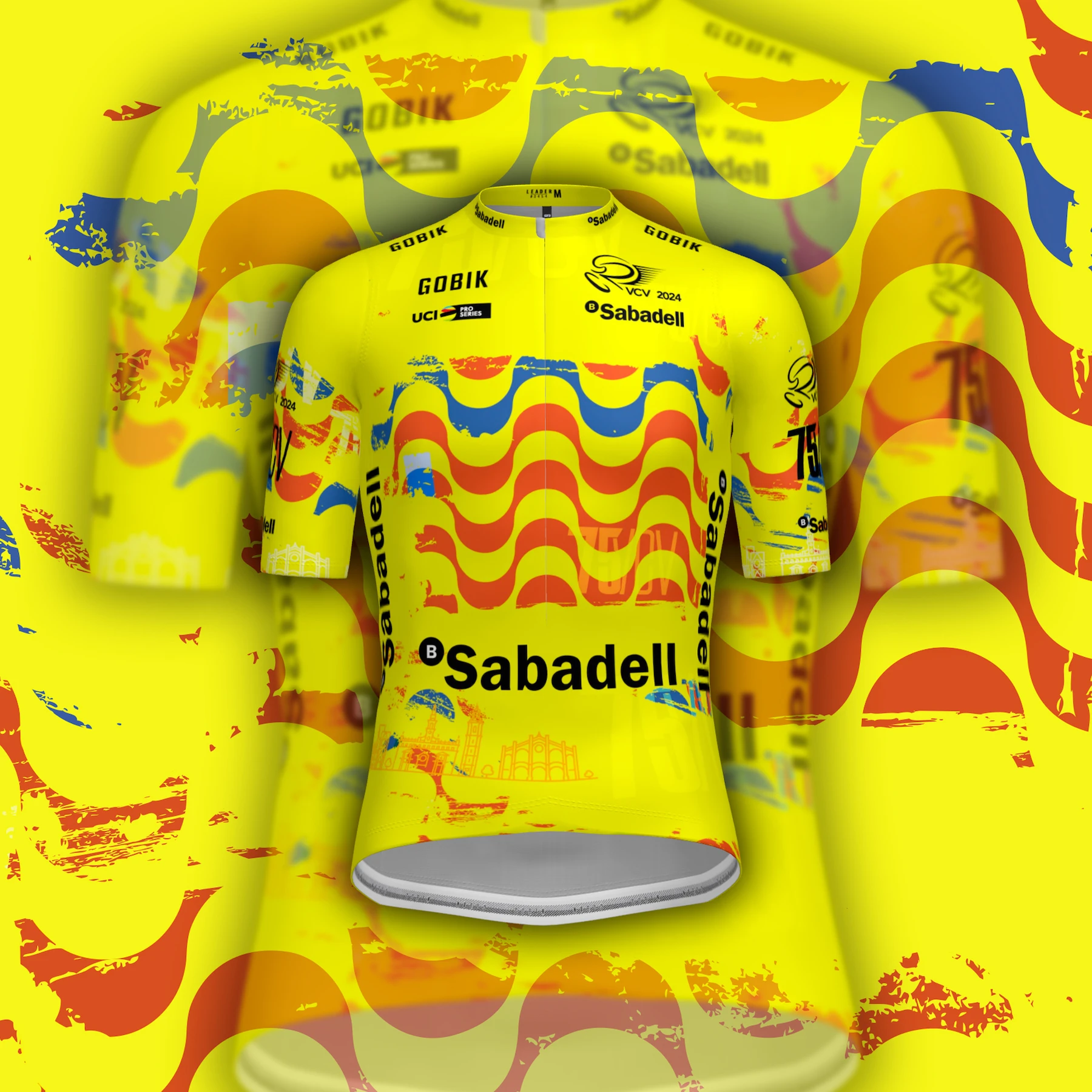 Image of the kit for the 75th edition of the Vuelta Ciclista Gran Premio Banco Sabadell.